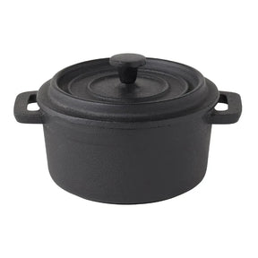FC832 Utopia Pot Staub Round Black 100mm (Pack of 6) - JD Catering Equipment Solutions Ltd
