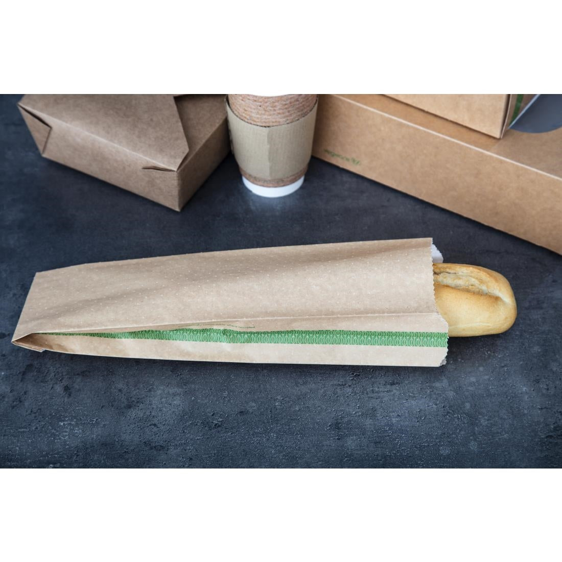 Vegware Compostable Therma Paper Hot Food Bags (Pack of 500)