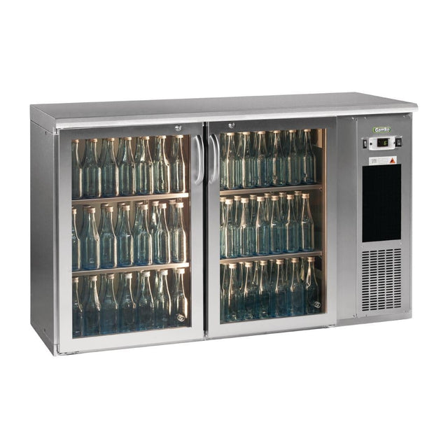 Gamko E3 Bottle Cooler with 2 Hinged Glass Doors Silver 364Ltr