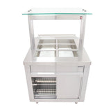 Parry Flexi-Serve Ambient Cupboard with Chilled Well & LED Illuminated Gantry FS-AW2Pack
