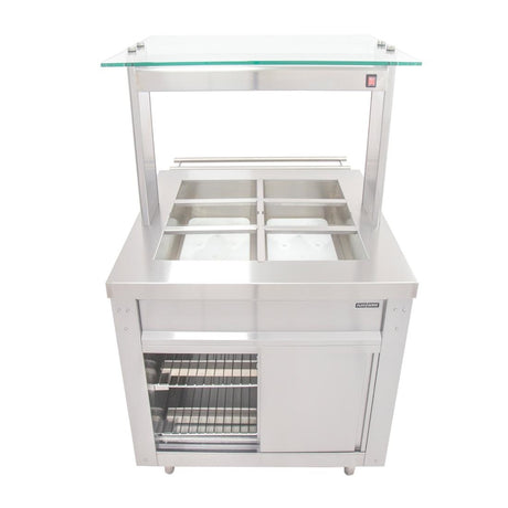 Parry Flexi-Serve Ambient Cupboard with Chilled Well & LED Illuminated Gantry FS-AW2Pack