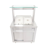 Parry Flexi-Serve Ambient Cupboard with Chilled Well & LED Illuminated Gantry FS-AW2Pack