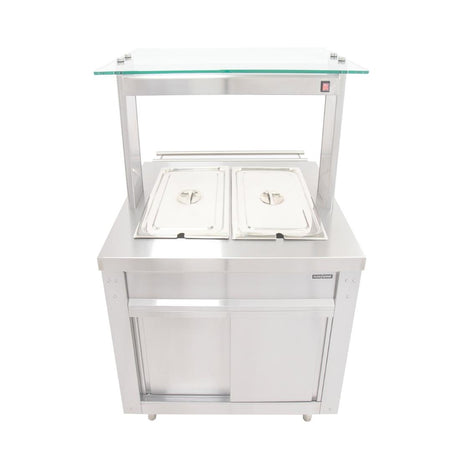 Parry Flexi-Serve Ambient Cupboard with Chilled Well & LED Illuminated Gantry FS-AW2Pack