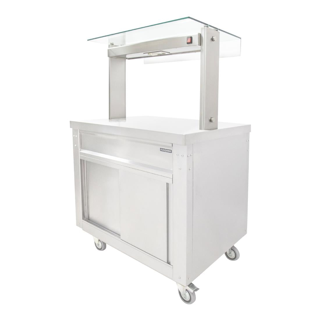 Parry Flexi-Serve Ambient Cupboard with Plain Top & LED Illuminated Gantry FS-A2Pack