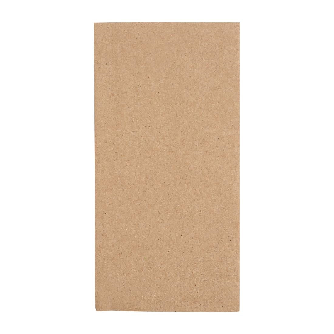 FE250 Fiesta Recyclable Recycled Dinner Napkin Kraft 40x40cm 2ply 1/8 Fold (Pack of 2000)