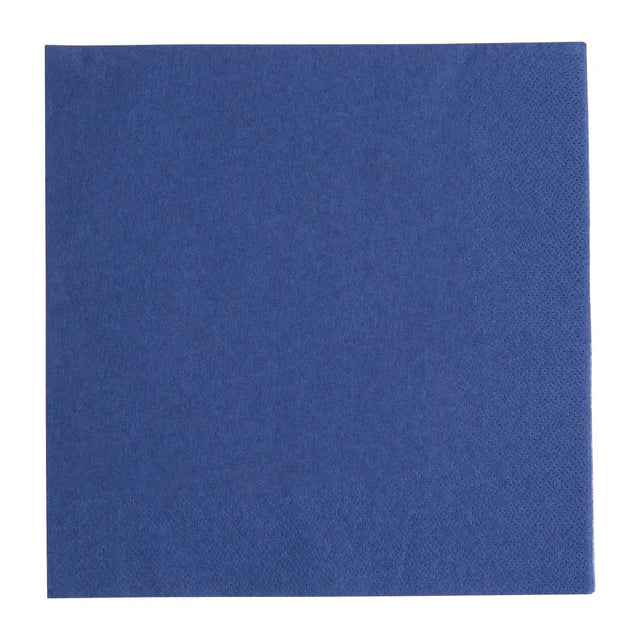Fiesta Recyclable Dinner Napkin Dark Blue 40x40cm 3ply 1/4 Fold (1000 Pack)