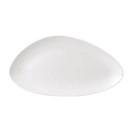 FE994 Isla White Chefs' Triangle Plate 13 3/4 x 7 3/8 " (Box 6)