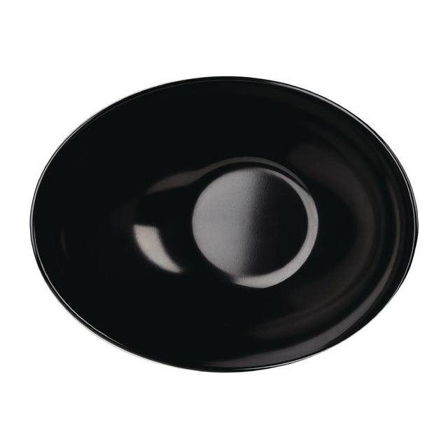 Churchill Melamine Buffet Bowls Black 355x250mm (2 Pack)