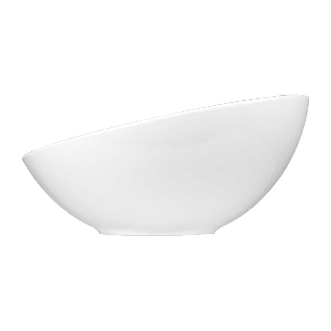 Churchill Melamine Tilted Buffet Bowls White 330x155mm (2 Pack)