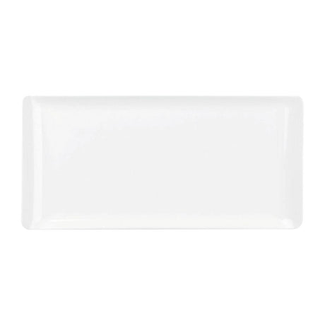 Churchill Melamine Rectangular Trays White 300x145mm (4 Pack)
