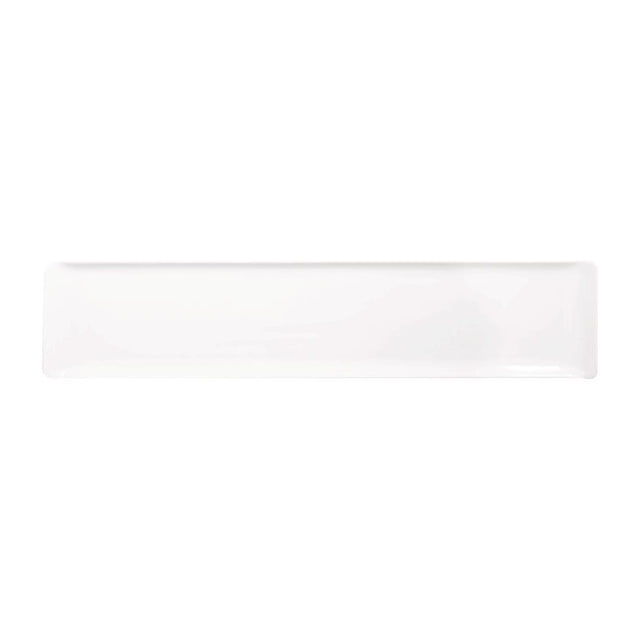 Churchill Melamine Rectangular Trays White 460x100mm (4 Pack)