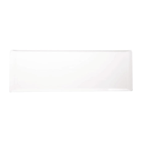 Churchill Melamine Rectangular Trays White 580x200mm (4 Pack)