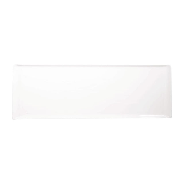 Churchill Melamine Rectangular Trays White 580x200mm (4 Pack)