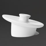 Churchill Art de Cuisine Menu Porcelain Lids for 420ml Beverage Pots (6 Pack)