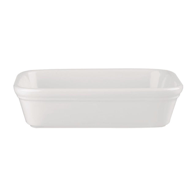 Churchill Cookware Shallow Rectangular Dishes White 155x115mm (12 Pack)