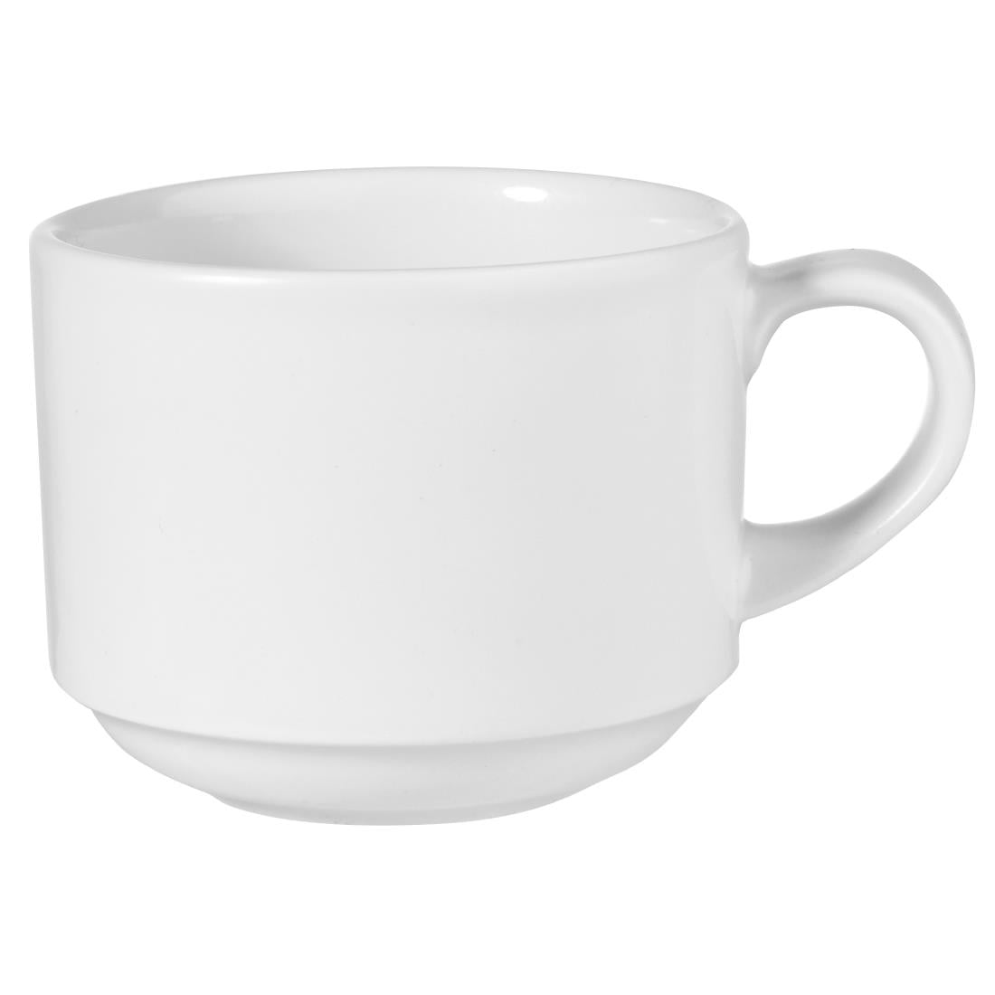 Churchill Profile Stacking Cups White 227ml (12 Pack)