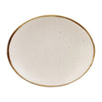 Churchill Stonecast Orbit Oval Coupe Plates Barley White 192x160mm (12 Pack)