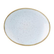 Churchill Stonecast Orbit Oval Coupe Plates Duck Egg Blue 192x160mm (12 Pack)