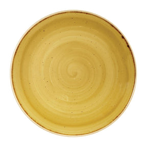 Churchill Stonecast Evolve Coupe Plates Mustard Seed Yellow 324mm (6 Pack)