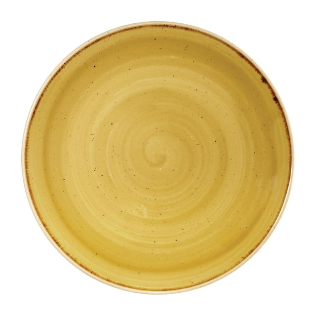 Churchill Stonecast Evolve Coupe Plates Mustard Seed Yellow 324mm (6 Pack)