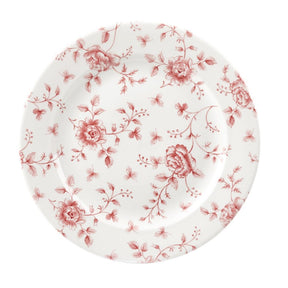 Churchill Vintage Prints Rimmed Plates Cranberry Rose Chintz 276mm (6 Pack)