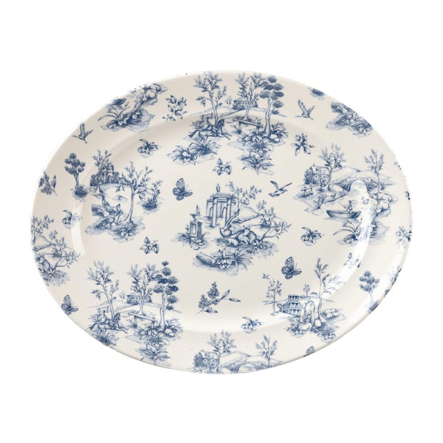Churchill Vintage Prints Oval Plates Prague Toile 365x293mm (6 Pack)