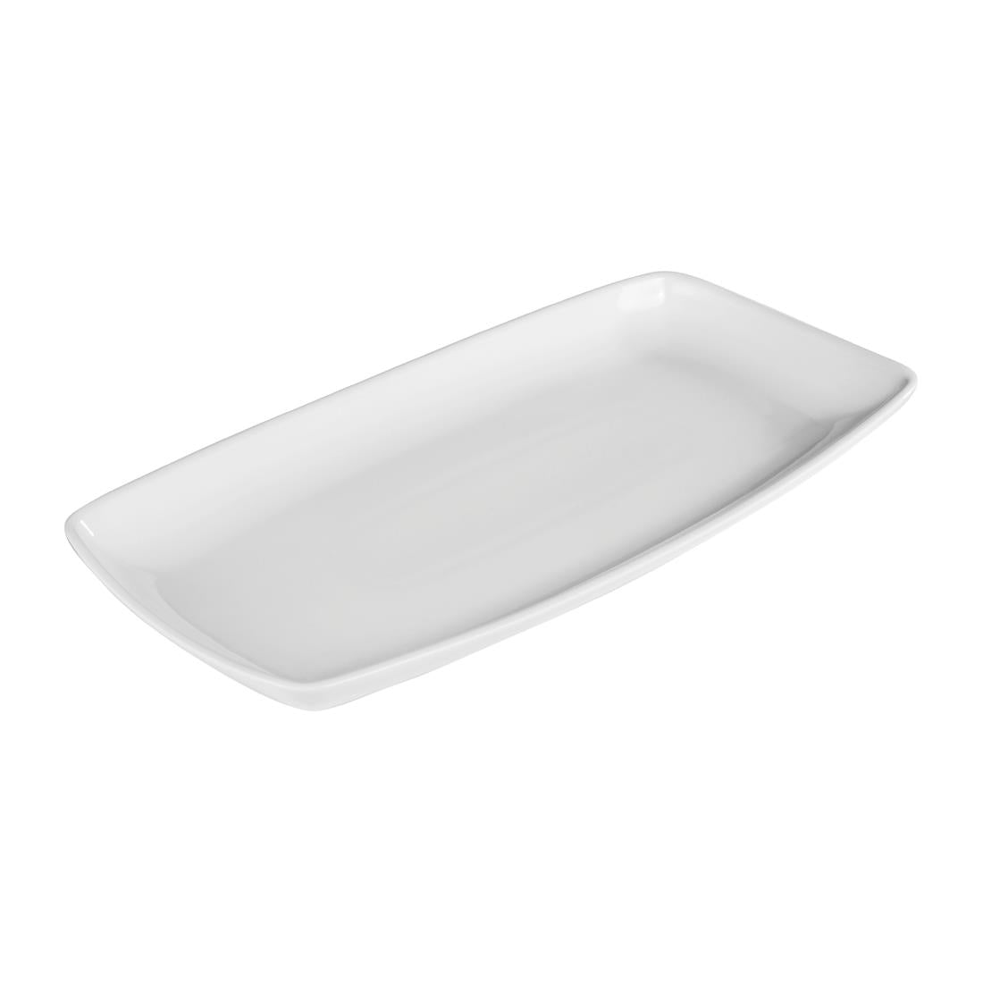 Churchill X Squared Oblong Plates White 298x140mm (12 Pack)