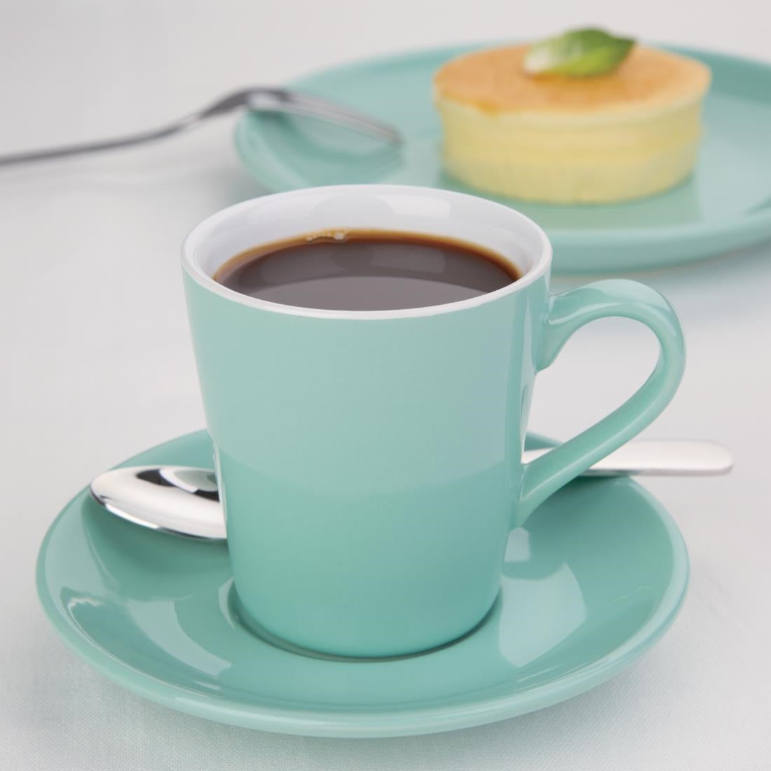 FF993 Olympia Cafe Flat White Cups Aqua 170ml (Pack of 12)