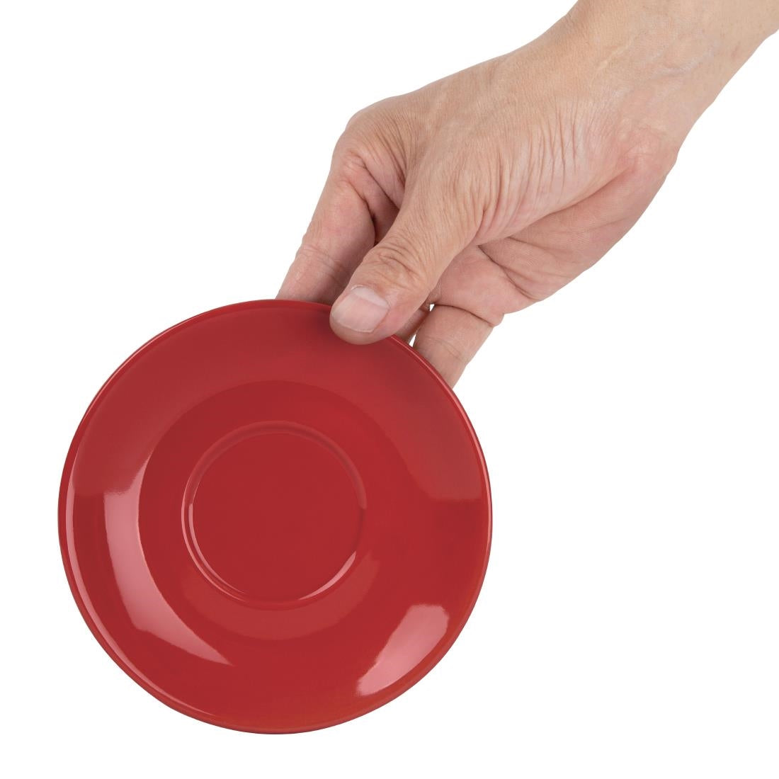 FF995 Olympia Cafe Red Saucer (Fits FF990) - 135mm 5 3/10" (Box 12)