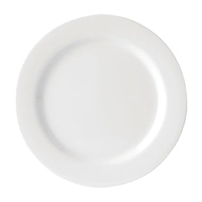 Utopia Melamine Wide Rimmed Plates White 230mm (6 Pack)