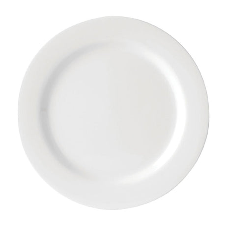 Utopia Melamine Wide Rimmed Plates White 230mm (6 Pack)