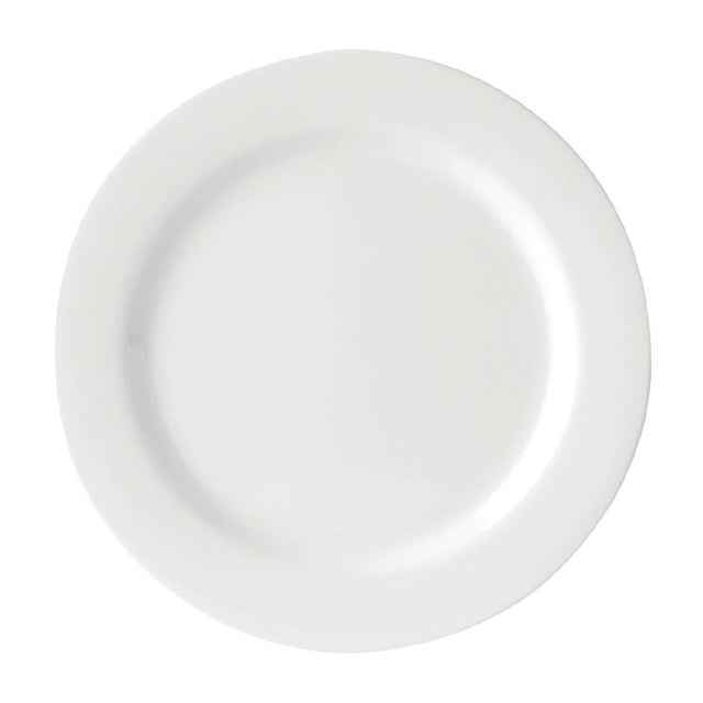Utopia Melamine Wide Rimmed Plates White 230mm (6 Pack)
