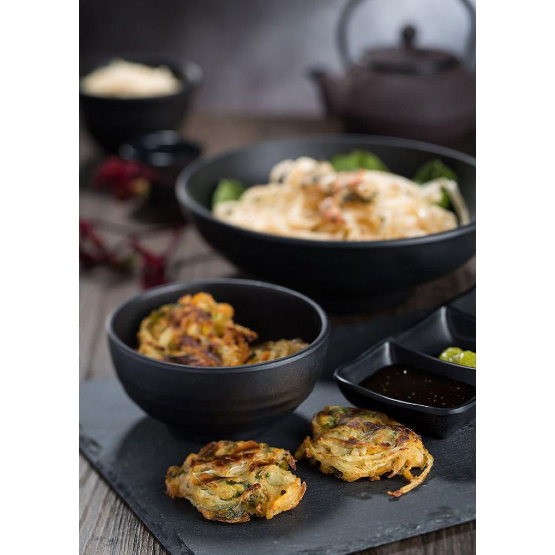 Utopia Spirit Footed Bowls Black 125mm (6 Pack)