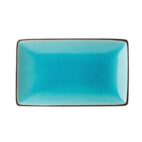 FH473 Utopia Soho Aqua Rectangular Plates 210x140mm (Pack of 6) - JD Catering Equipment Solutions Ltd