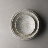 FJ801 Studio Prints Kintsugi Agate Grey Coupe Plate 10 1/4 " (Box 12)