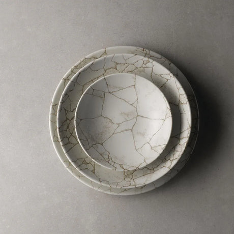 FJ802 Studio Prints Kintsugi Agate Grey Coupe Plate 8 2/3 " (Box 12) - JD Catering Equipment Solutions Ltd