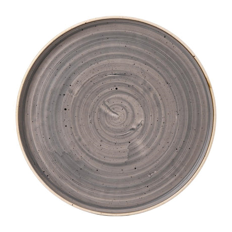 FJ919 Stonecast Peppercorn Grey Walled Plate 6 1/8 " (Box 6)
