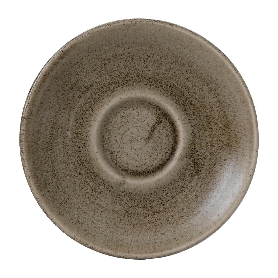 FJ925 Stonecast Patina Antique Taupe Saucer 6 1/4 " (Pack of 12)