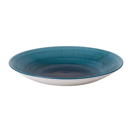 FJ967 Stonecast Aqueous Lagoon Deep Coupe Plate 11 " (Box 12)