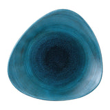 FJ970 Stonecast Aqueous Lagoon Triangle Plate 12 1/4 " (Box 6)