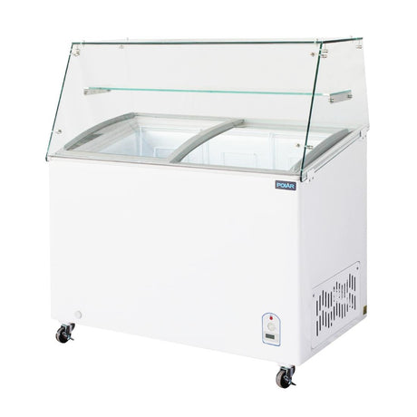 FL991 Polar G-Series Display Chest Freezer with Glass Surround - 200Ltr