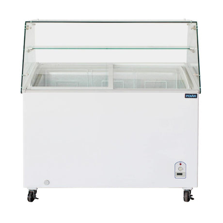 FL991 Polar G-Series Display Chest Freezer with Glass Surround - 200Ltr