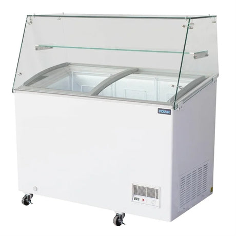 FL992 Polar G-Series Display Chest Freezer with Glass Surround 270Ltr