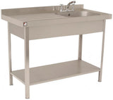 Parry Sink Unit LH Drainer SINK1270LFP - JD Catering Equipment Solutions Ltd