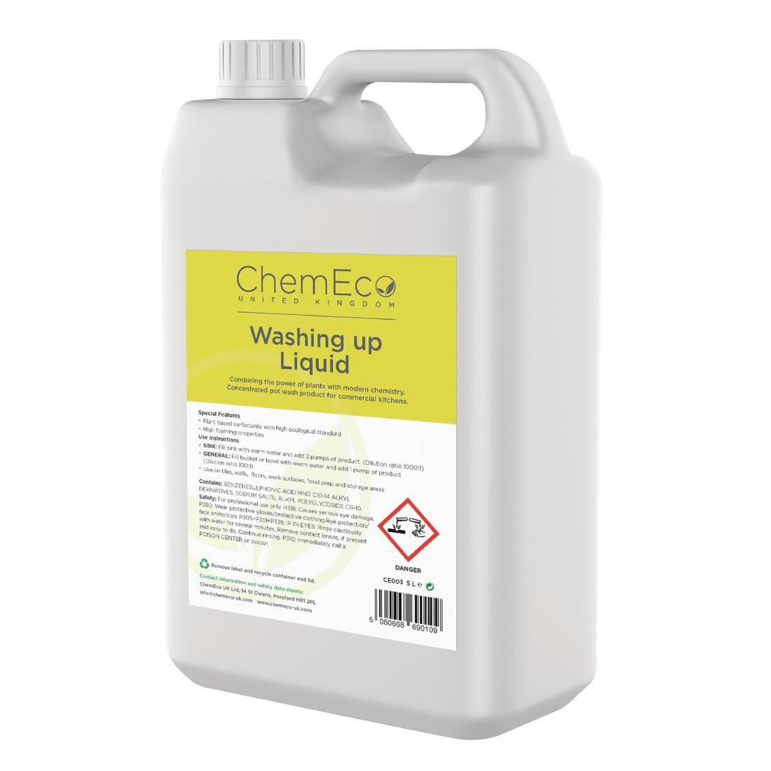 CX944 ChemEco Washing Up Liquid 5Ltr