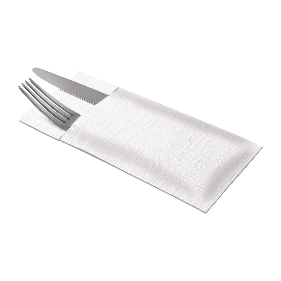 Tork LinStyle Cutlery Bag Napkins White (14 Pack)