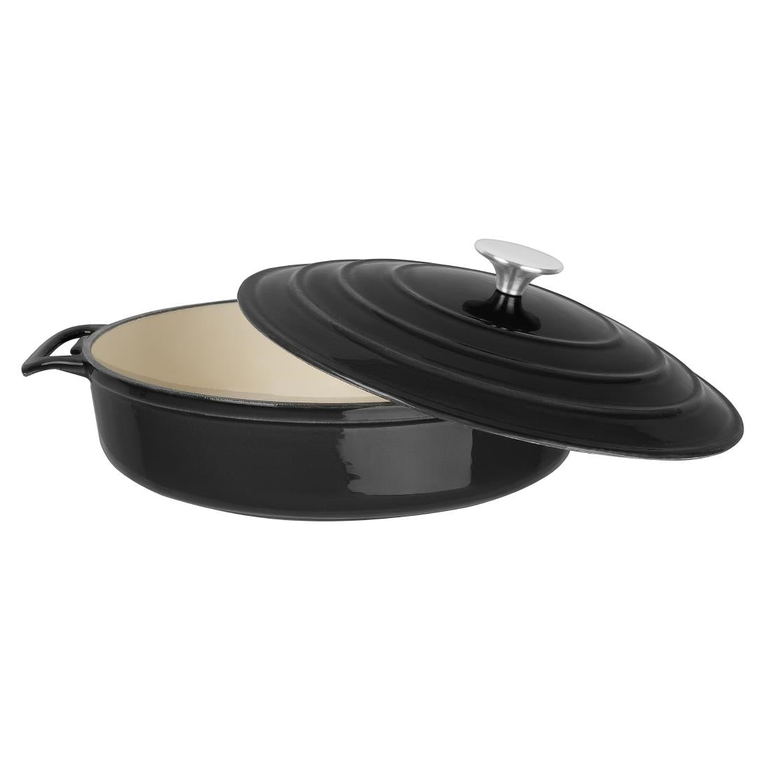 FS477 Vogue Round SautÃƒÂ© Pan Black 3.5Ltr 280(D)x65(H)mm