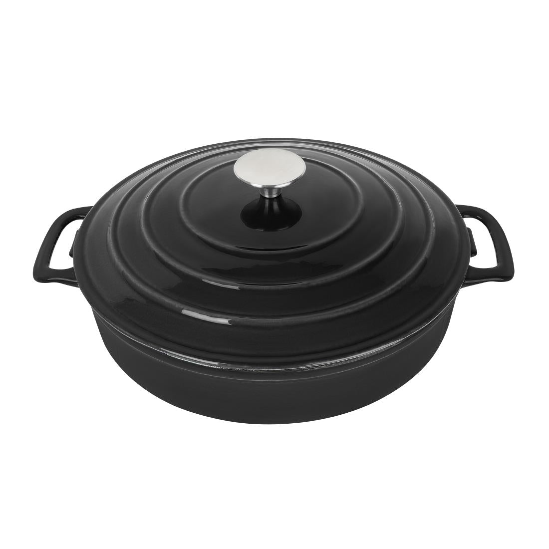 FS477 Vogue Round SautÃƒÂ© Pan Black 3.5Ltr 280(D)x65(H)mm