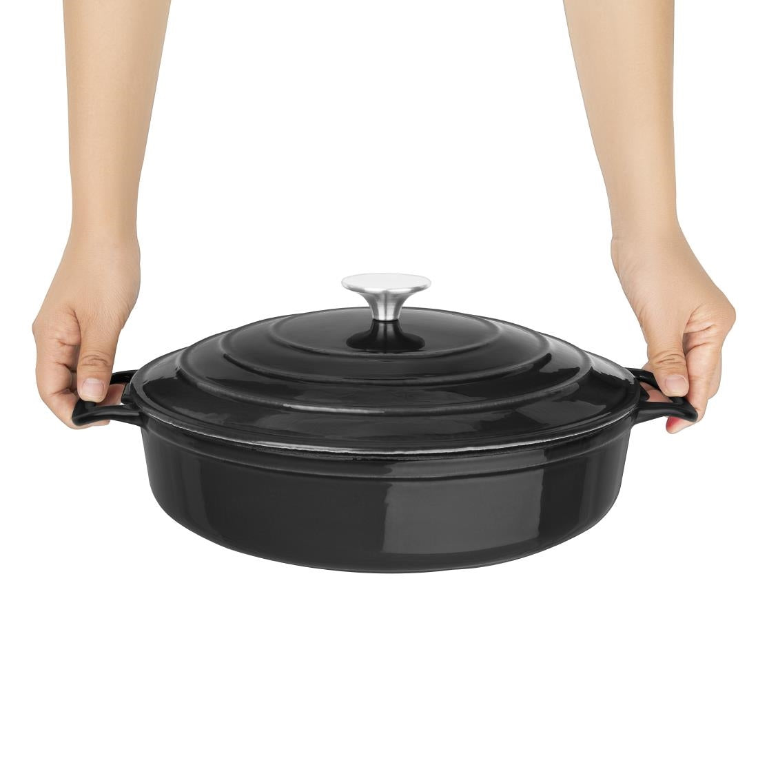 FS477 Vogue Round SautÃƒÂ© Pan Black 3.5Ltr 280(D)x65(H)mm