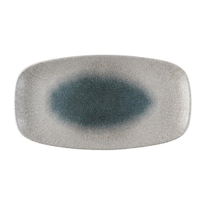 FS923 Churchill Raku Duo Agate Chefs Oblong Plate Topaz 348x189mm (Pack of 6) - JD Catering Equipment Solutions Ltd
